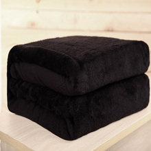 Black Blanket Fleece Flannel Blanket Solid Super Soft Small Blankets On For The Sofa Bed Couch Mantas E Cobertores 2024 - buy cheap