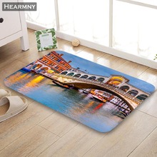 Felpudo personalizado veneciano, alfombra de franela de tela de esponja con estampado 3D, decoración peluda para dormitorio, baño, cocina y playa 2024 - compra barato