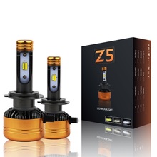 Z5 tricolor carro 3 cor led farol h1 h4 h7 h11 hb3 hb4 50 w 5800lm flip chips 3000 k 4300 k 6000 k switchback lâmpadas led 2024 - compre barato