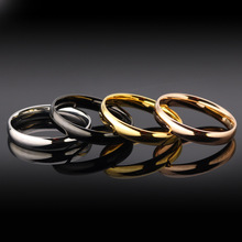 1 шт. Классическая титановая сталь кольцо антиаллергенное гладкое простое обручальное кольцо для пары бижутерия для мужчин или женщин подарок 2022 - купить недорого