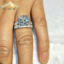 100% 18 K 750Au oro Moissanite diamante anillo D color VVS con certificado nacional MO-001018 2024 - compra barato