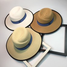 01909-chui  Panama's elegant style Letters M straw beach cap fedoras jazz  hat 2024 - buy cheap