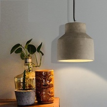 Luminária pendente estilo nórdico, luminária de serviço criativa de cimento, led industrial vintage, para sala de jantar 2024 - compre barato