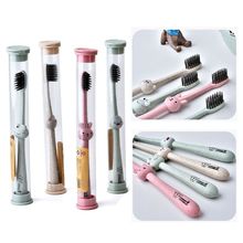 Baby Toothbrush Cartoon Handle Oral Care Natural Wheat Straw Bamboo Brush 2024 - buy cheap
