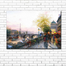 free shipping classical Thomas bridge stree scenery canvas prints oil painting printed on canvas wall art decoration picture 2024 - buy cheap