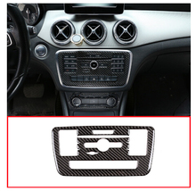 Real Carbon Fiber Car Center Console CD Decoration Sticker For Mercedes Benz GLA CLA A Class W176 C117 X156 2015-18 Accessories 2024 - buy cheap