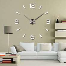 New Home Decor Large Roman Mirror Fashion Modern Quartz Clocks Living Room DIY Wall Clock Sticker Watch Free Shipping 2024 - buy cheap