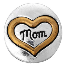 10pcs/lot New 18MM Snap Button Jewelry Gold Love Heart Mom Metal Snap Buttons fit Ginger Snap Bracelet Bangles Mother's Day 2024 - buy cheap