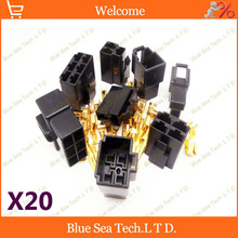 20 sets 6.3mm 2&3&4&6 Way/pin Electrical Connector Kits(5 sets* 2/3/4/6 Pin) for Motorcycle Car ect. Black color 2024 - buy cheap