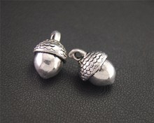 15pcs  Silver Color Acorn Bracelet Necklace Jewelry Making Handmade DIY 15x10mm A2024 2024 - buy cheap