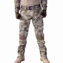 Pantalones tácticos militares con rodillera ropa de caza Airsoft Paintball ejército combate acolchado traje camuflaje Pantalones deportivos 2024 - compra barato