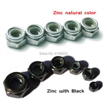 200Pcs/lot DIN985 M8 Galvanized Carbon Steel / plating Black Zinc Self-locking Nut Hex Nylon Lock Nuts Locknut 2024 - buy cheap