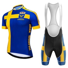 2021 New Team Sweden Cycling Jersey Customized Road Mountain Race Top max storm Reflective zipper 4 pocket 2024 - buy cheap