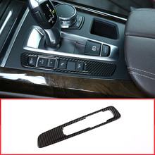 Acabamento da tampa do quadro do carro, fibra de carbono, abs, modo de console central, bmw x5 f15 x6 f16 2013-2018, acessórios para carro, lhd 2024 - compre barato