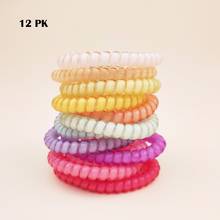 12-PK Good Quality Various Color Spiral Hair Tie Tony Tail Elastic Ties Women & Girl Hair Accessories Daily Used Hair Ring 2024 - buy cheap