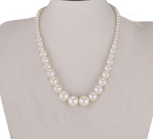 Collar de joyería para mujer, 6-12mm, 6-16mm, bola redonda, collar de pera de concha de Mar del Sur Natural blanco 2024 - compra barato