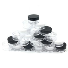 50Pcs 2 Gram Jar Make Up Cosmetic Sample Empty Container Plastic Round Lid Small Bottle with Black White Clear Cap 2024 - buy cheap