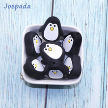Joepada 10Pc Lovely Penguin Silicone Beads Food Grade Cartoon Teether for DIY Baby Teething Necklace Accessories Baby Teether 2024 - buy cheap