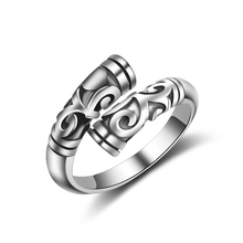 Anéis vintage para mulheres 925 prata esterlina abertura, anel ajustável joias moda acessórios de festa 2024 - compre barato
