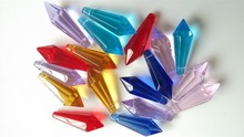 504pcs 38mm Mixed Colors Crystal Spear U-drop Chandelier Crystal Prisms Suncatcher 2024 - buy cheap