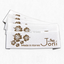 Free shipping garment dress satin woven labels/embroidered tags/collar labels/main labels with cut and fold/brand 1000 pcs a lot 2024 - buy cheap