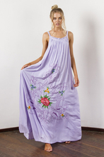 2021 Women's Floral Embroidery Long Dress V-neck Strapless Summer Maxi Dress Backless Cotton Dress Oversized Boho Dress Chic 2024 - buy cheap