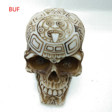 Resin Craft Carving Skull Statues & Sculptures Garden Statues Sculptures Skull Ornaments Creative Art Carving Statue 2024 - buy cheap