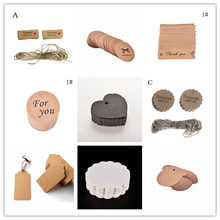 100Pcs Gift Tags Kraft Paper DIY Handmade Price Tags/Baking Bags Packing Labels for Flower/Cosmetics/Jewelry 2024 - buy cheap