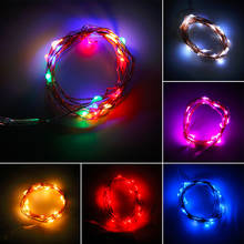 ICOCO 1 pc 2017 Newest 2M 20 LEDs Button Battery Operated LED Copper Wire String Fairy Lights Party Blue/Colorful Sale 2024 - buy cheap