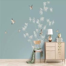 Gongbi-papel tapiz decorativo pintado a mano, murales con flores y pájaros, Fondo de pared chino 2024 - compra barato