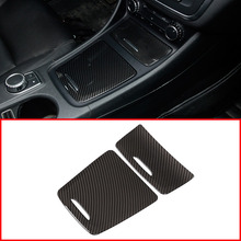 Carbon ABS Center Storage Box Panel Trim Ashtray Cover Car Stickers For Mercedes Benz CLA GLA A Class W117 W176 A180 2014-2017 2024 - buy cheap