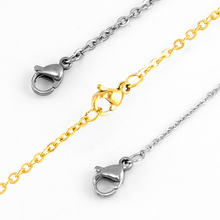Gold Color Stainless Steel Rolo Chain O Link Thin Fashion Necklace Lobster Clasp 1.5/2mm Cable Style Woman DIY Necklace 2024 - buy cheap
