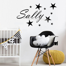 little Stars Wall Sticker Custom Name Personalised Wall Decal Vinyl Wall Art mural For Nursery DIY Kids Baby Bedroom Decor fq615 2024 - buy cheap