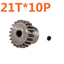 Wholesale 10Pcs/Lot Motor Gear 21T HSP Spare Parts Metal Gear Silver For TRAXXAS HPI HSP 1/10 Model RC Car Al 2024 - buy cheap