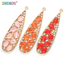 ZHUKOU 2018 a drop of tears charms for jewelry making fashion women necklace earring pendants jewelry Accessories making VD384 2024 - buy cheap