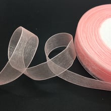 50 Yards/Roll 5/8" 15mm Light pink Organza Ribbon Bow Wedding Decoration Lace Crafts 2024 - buy cheap