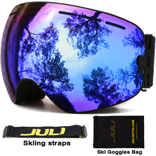 Ski goggles,JULI Brand Double Layers UV400 Anti-fog Protection Ski Mask Glasses Skiing Men Women Snow Sports Snowboard Goggles 2024 - buy cheap