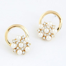 New Korean Fashion Gold Color Stud Earrings For Women Bijoux Simulated Pearl Jewelry Earings boucle d'oreille femme 2024 - buy cheap