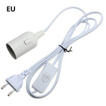 1.8 m Cabo de Alimentação Cabo E27 a UE Suporte Base Da Lâmpada Pingente Pendurado Luz LED Dispositivo Elétrico Da Lâmpada Da lâmpada Soquete DA UE cabo Adaptador Com Interruptor