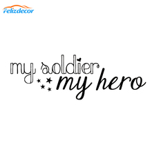 My Soldier My Hero Army Quote Decal Creative Font Vinyl Car Stickers Car Body Text Decorative Removable L603 2024 - buy cheap