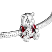 Christmas Bear Charm Fits 925 sterling silver original Bracelets For Woman DIY Christmas Beads for jewelry making 2024 - buy cheap