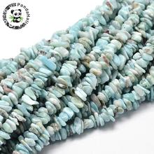 Fios de chip larimar naturais, 5 ~ 14x4 ~ 10mm, buraco: 1mm; cerca de 15.5 "~ 16.1" 2024 - compre barato