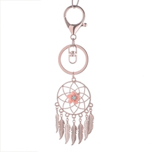 Simple Key Chain With Flower Metal Dream Catcher Key Chain Dream Catcher For Bohemian Style Pendant Wall Car Hanging Decor 2024 - buy cheap