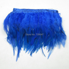 10Yards/lot!4-6inches 10-15cm height Royal blue Hackle feather fringe trim for decoraction,veren,plume decoration,feather, 2024 - buy cheap