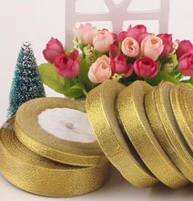 Cinta de oro y plata con brillo metálico para decoración de boda y envoltura artesanal, cinta de 3/8 "(10mm) 150 yardas (25 yardas * 6 uds.) 2024 - compra barato