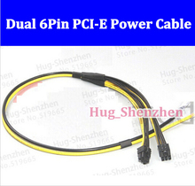 Free shipping 20PCS New 16AWG Dual 6Pin PCI-E Power Cable For Dell 1470 BTC Miner Machine server for Jeroen 2024 - buy cheap