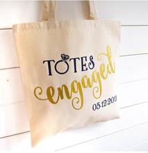 Personalized date Engagement wedding tote bags  hen Party gift keepsake Bags Bachelorette bridal shower favors 2024 - buy cheap