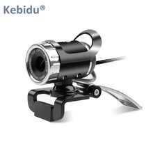 Kebidu usb webcam 360 graus web cam hd câmera web com microfone para computador skype youtube computador portátil notebook câmera 2024 - compre barato