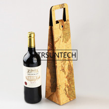100pcs/lot Luxury Portable PU Leather Wine Bags Red Wine Bottle Packaging Case Gift Storage Boxes With Handle Bar Accessories 2024 - buy cheap