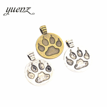 YuenZ 6 uds colgante amuleto de pata de perro de color plata antiguo apto para hacer pulseras accesorios de joyería DIY 28*21mm D940 2024 - compra barato